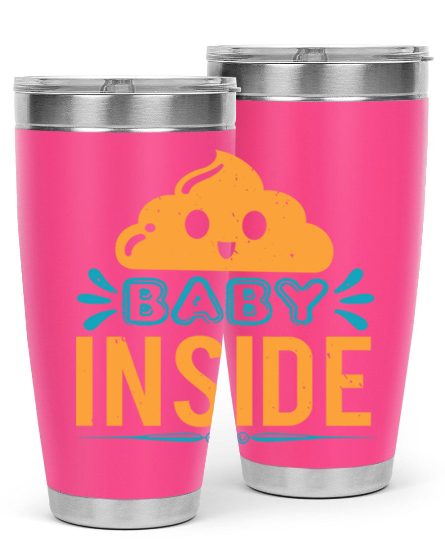 Baby Inside Style 1# 20oz tumbler featuring double wall vacuum insulation and a stylish design, perfect for baby showers.