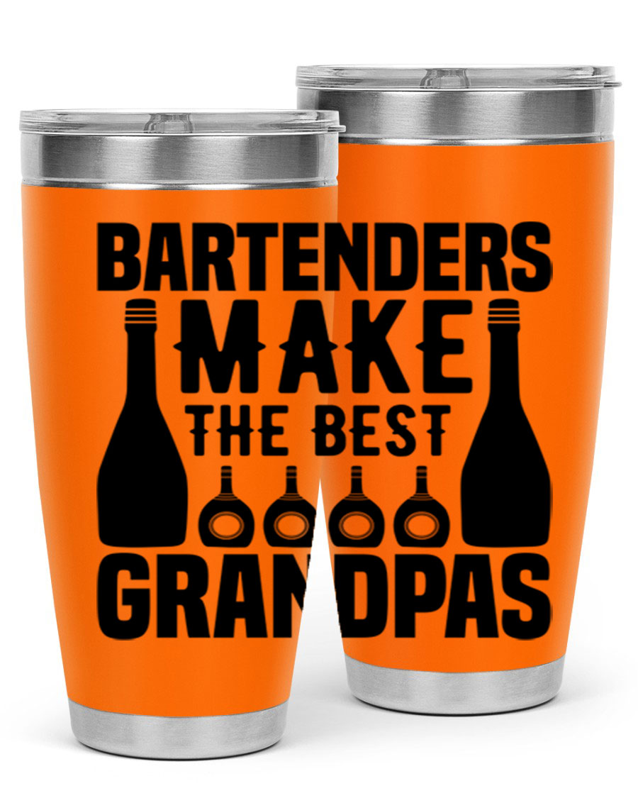 Bartenders make The best Style 6# 20oz tumbler in stainless steel with a copper lining, featuring a drink-thru lid.