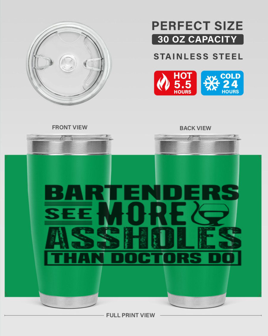 Bartenders see more Style 5# 20oz tumbler in stainless steel with copper lining, featuring a drink-thru lid, ideal for hot and cold beverages.