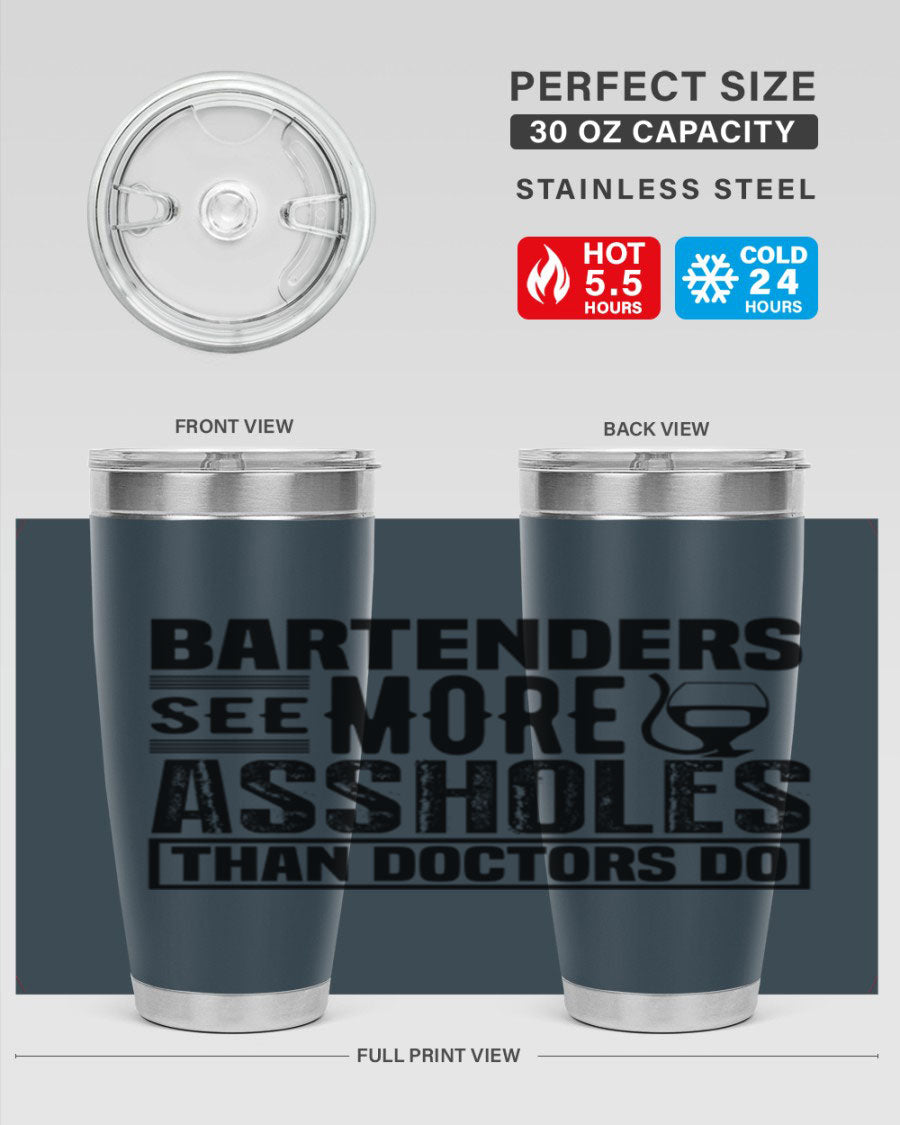 Bartenders see more Style 5# 20oz tumbler in stainless steel with copper lining, featuring a drink-thru lid, ideal for hot and cold beverages.