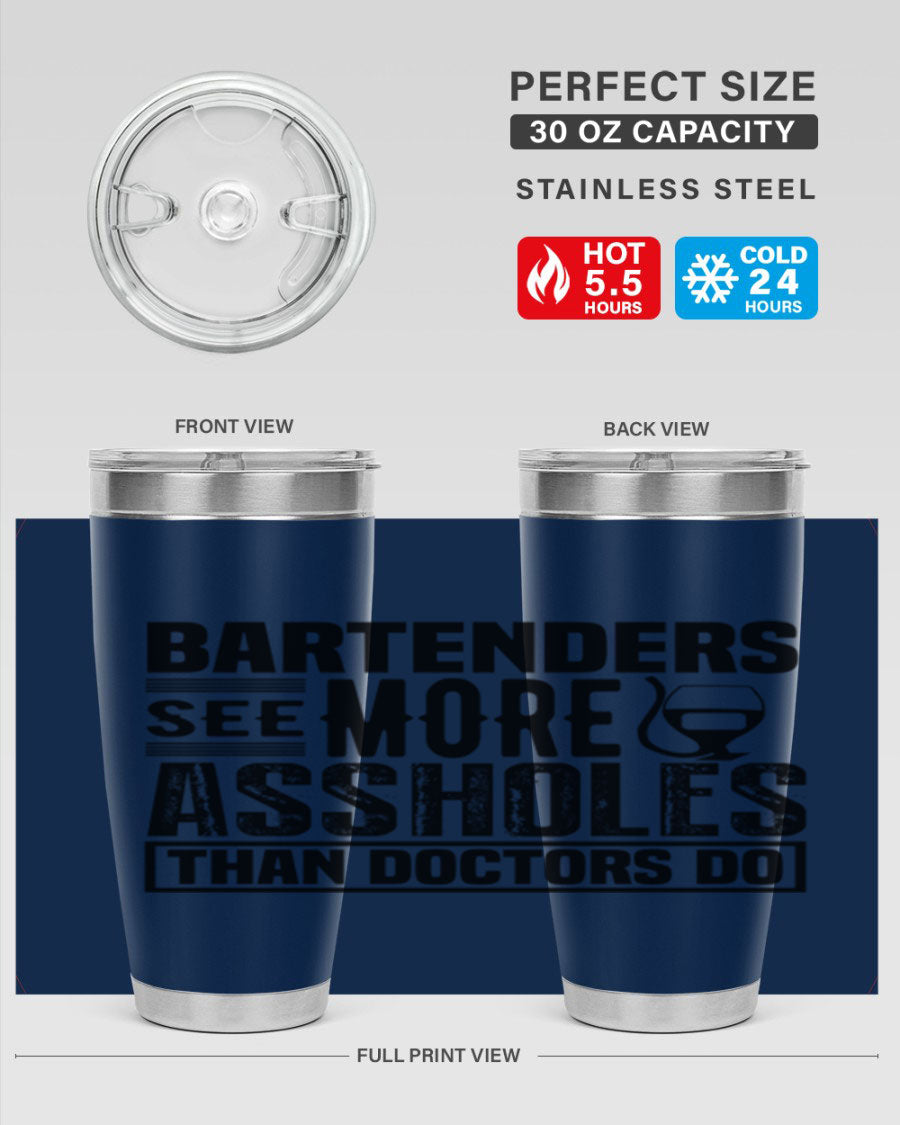 Bartenders see more Style 5# 20oz tumbler in stainless steel with copper lining, featuring a drink-thru lid, ideal for hot and cold beverages.