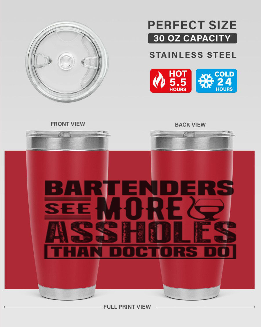 Bartenders see more Style 5# 20oz tumbler in stainless steel with copper lining, featuring a drink-thru lid, ideal for hot and cold beverages.