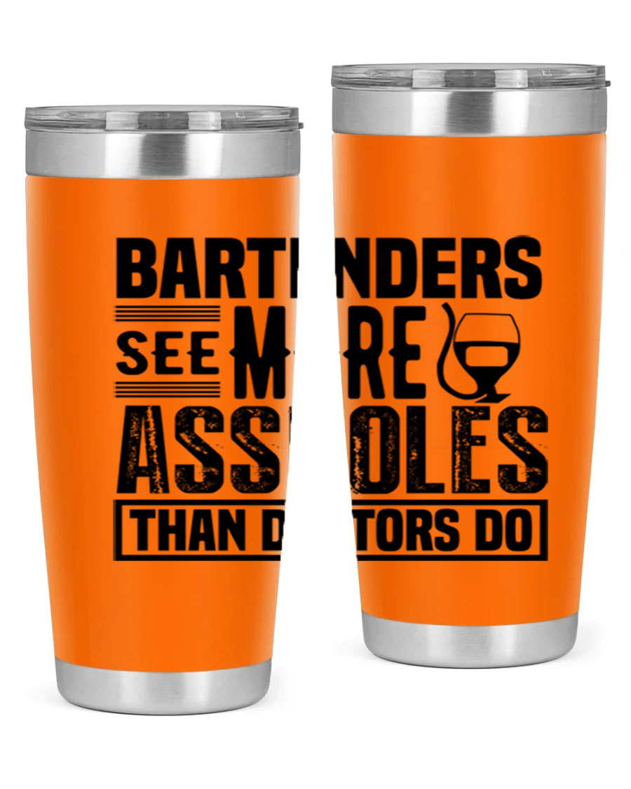 Bartenders see more Style 5# 20oz tumbler in stainless steel with copper lining, featuring a drink-thru lid, ideal for hot and cold beverages.