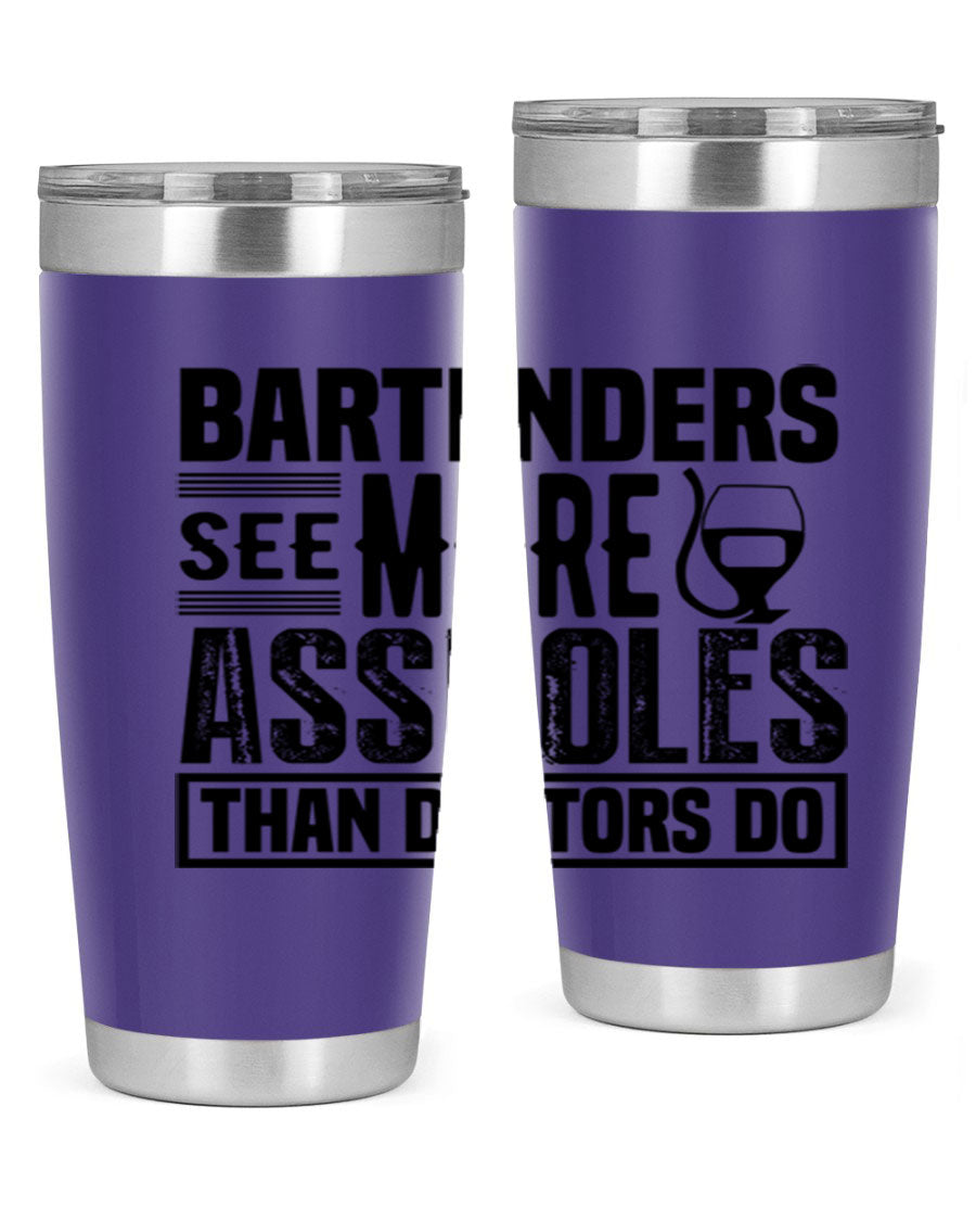 Bartenders see more Style 5# 20oz tumbler in stainless steel with copper lining, featuring a drink-thru lid, ideal for hot and cold beverages.