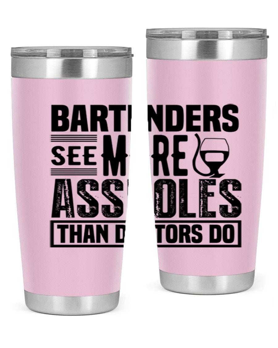 Bartenders see more Style 5# 20oz tumbler in stainless steel with copper lining, featuring a drink-thru lid, ideal for hot and cold beverages.