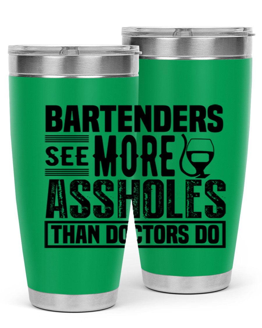 Bartenders see more Style 5# 20oz tumbler in stainless steel with copper lining, featuring a drink-thru lid, ideal for hot and cold beverages.