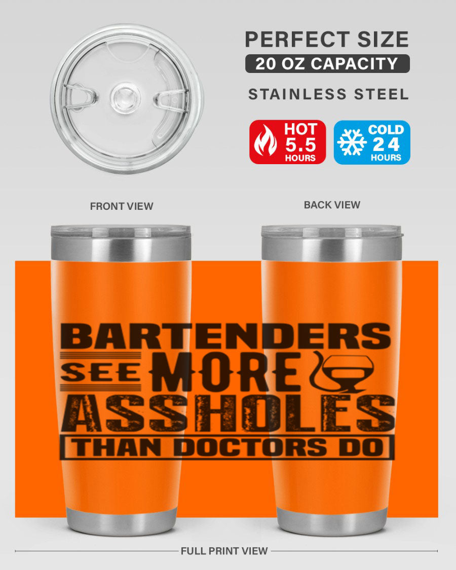 Bartenders see more Style 5# 20oz tumbler in stainless steel with copper lining, featuring a drink-thru lid, ideal for hot and cold beverages.