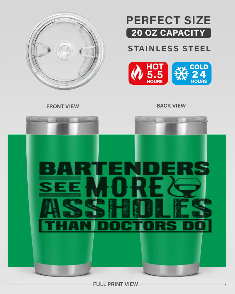 Bartenders see more Style 5# 20oz tumbler in stainless steel with copper lining, featuring a drink-thru lid, ideal for hot and cold beverages.