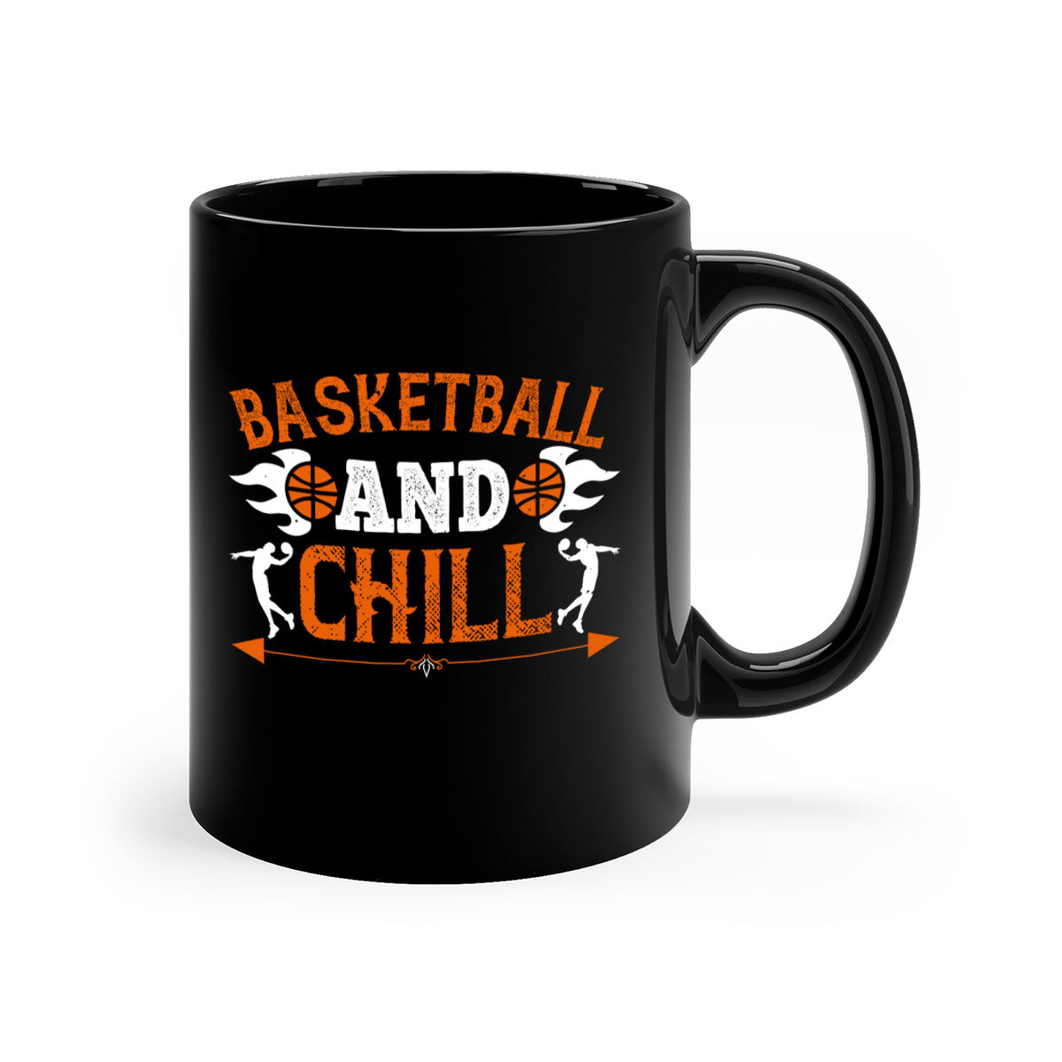 Basketball Chill 1952# Mug featuring a glossy finish, colored handle, and interior, available in multiple colors and sizes.