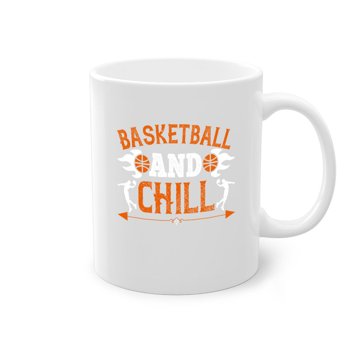 Basketball Chill 1952# Mug featuring a glossy finish, colored handle, and interior, available in multiple colors and sizes.