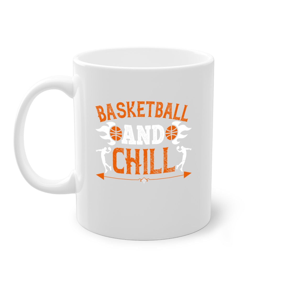 Basketball Chill 1952# Mug featuring a glossy finish, colored handle, and interior, available in multiple colors and sizes.