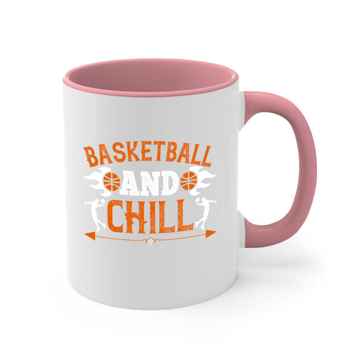 Basketball Chill 1952# Mug featuring a glossy finish, colored handle, and interior, available in multiple colors and sizes.