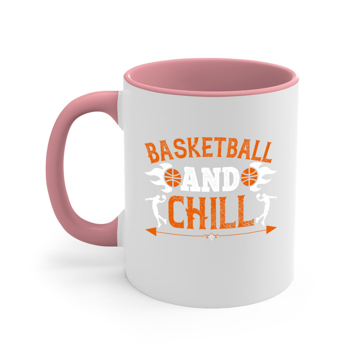 Basketball Chill 1952# Mug featuring a glossy finish, colored handle, and interior, available in multiple colors and sizes.