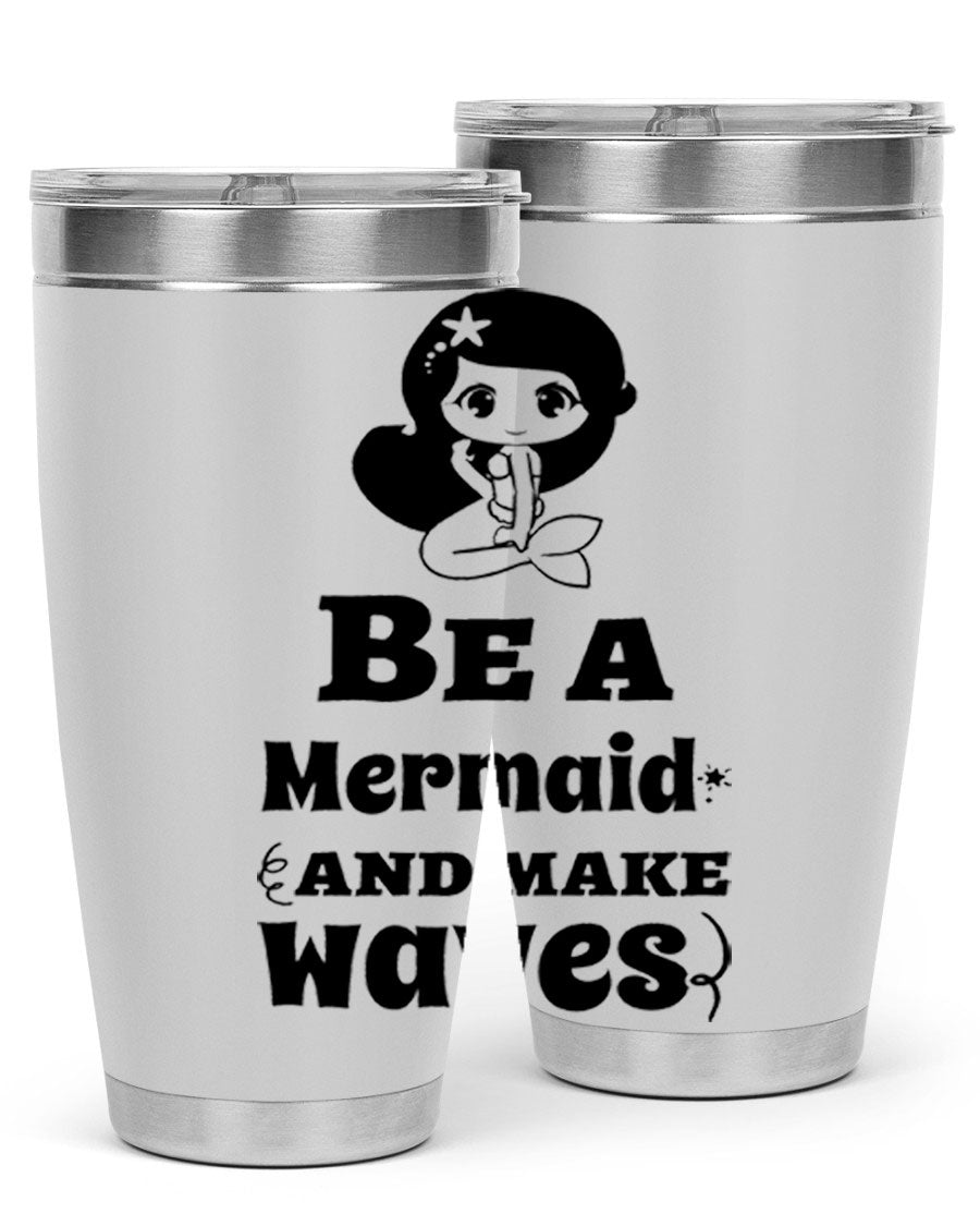 Be a Mermaid 20oz and 30oz Tumblers featuring double wall vacuum stainless steel design with vibrant mermaid graphics.