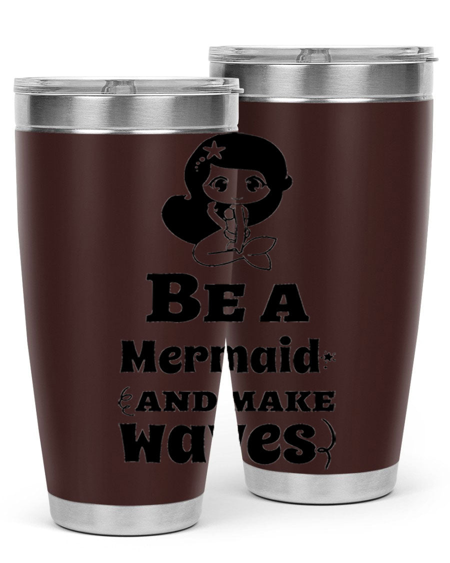 Be a Mermaid 20oz and 30oz Tumblers featuring double wall vacuum stainless steel design with vibrant mermaid graphics.