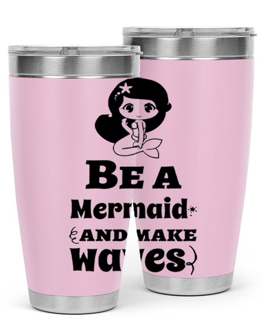 Be a Mermaid 20oz and 30oz Tumblers featuring double wall vacuum stainless steel design with vibrant mermaid graphics.