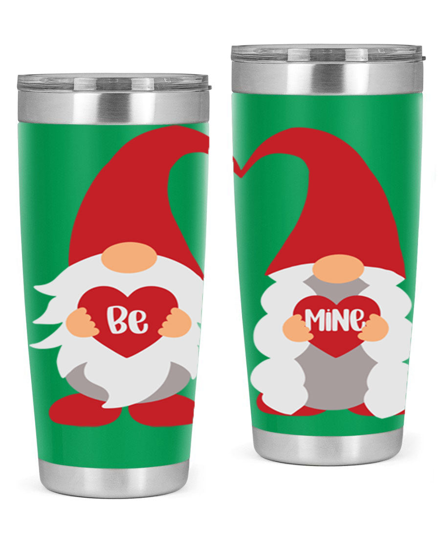 Be Mine 30oz Valentine's Day Tumbler in stainless steel with a drink-thru lid, designed for hot and cold beverages.