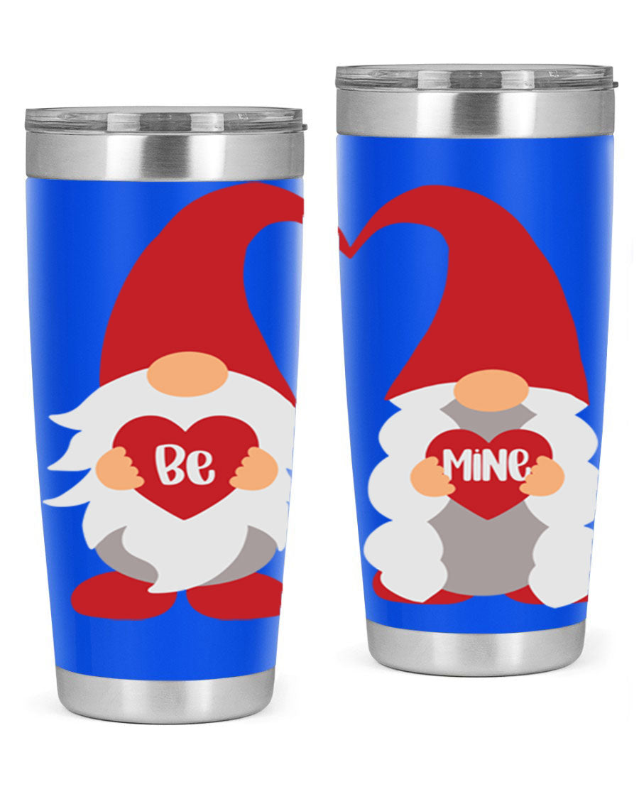 Be Mine 30oz Valentine's Day Tumbler in stainless steel with a drink-thru lid, designed for hot and cold beverages.