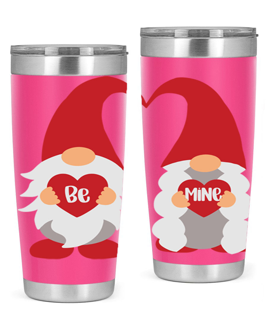 Be Mine 30oz Valentine's Day Tumbler in stainless steel with a drink-thru lid, designed for hot and cold beverages.