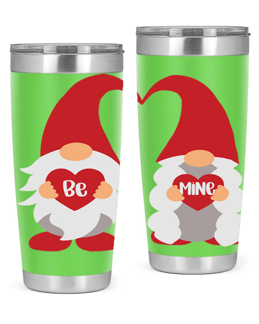 Be Mine 30oz Valentine's Day Tumbler in stainless steel with a drink-thru lid, designed for hot and cold beverages.