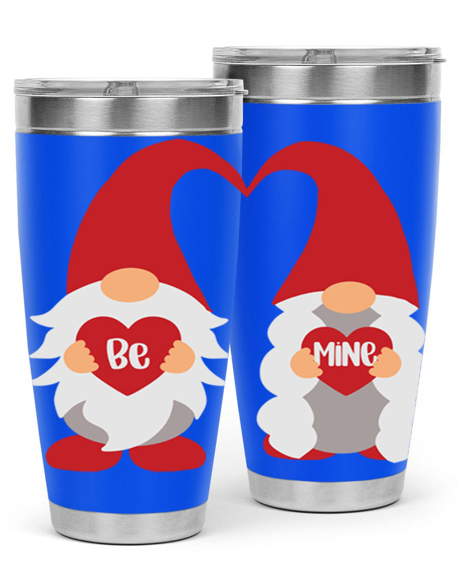 Be Mine 30oz Valentine's Day Tumbler in stainless steel with a drink-thru lid, designed for hot and cold beverages.