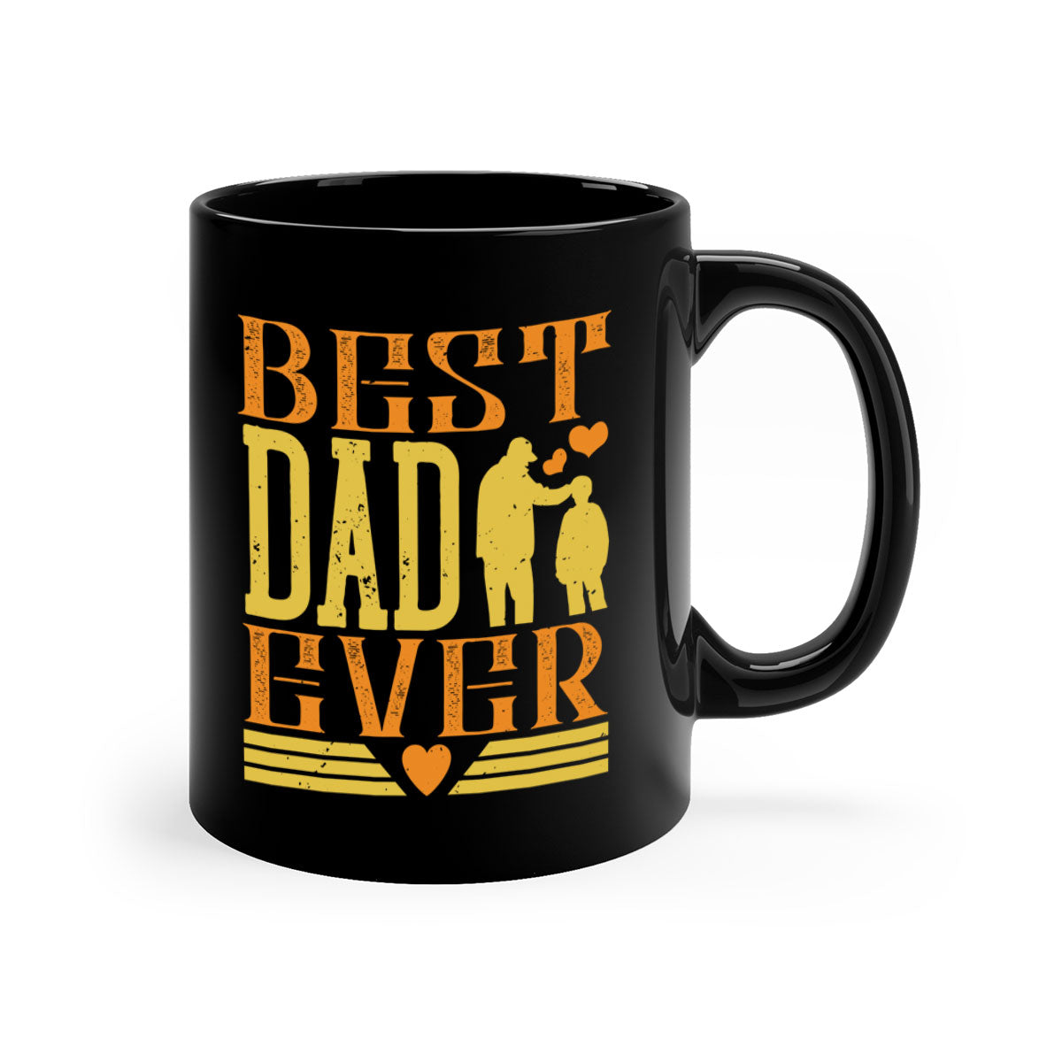 Best Dad Ever 199# Mug with colorful handle and glossy finish, available in multiple colors and sizes.