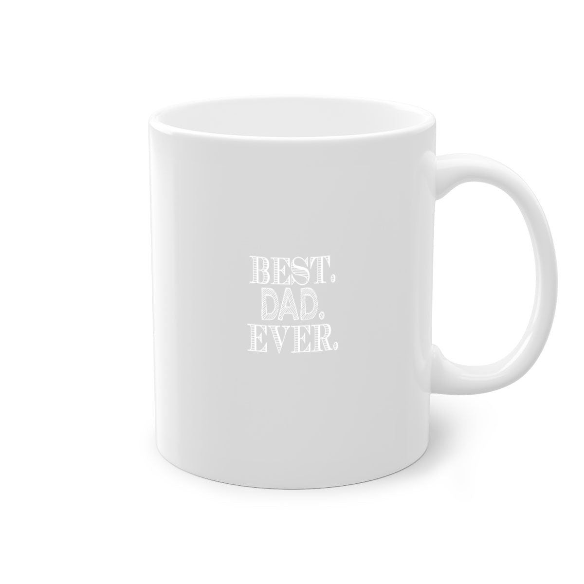 Best Dad Ever 46# Mug with colorful handle and glossy finish, available in multiple colors and sizes.