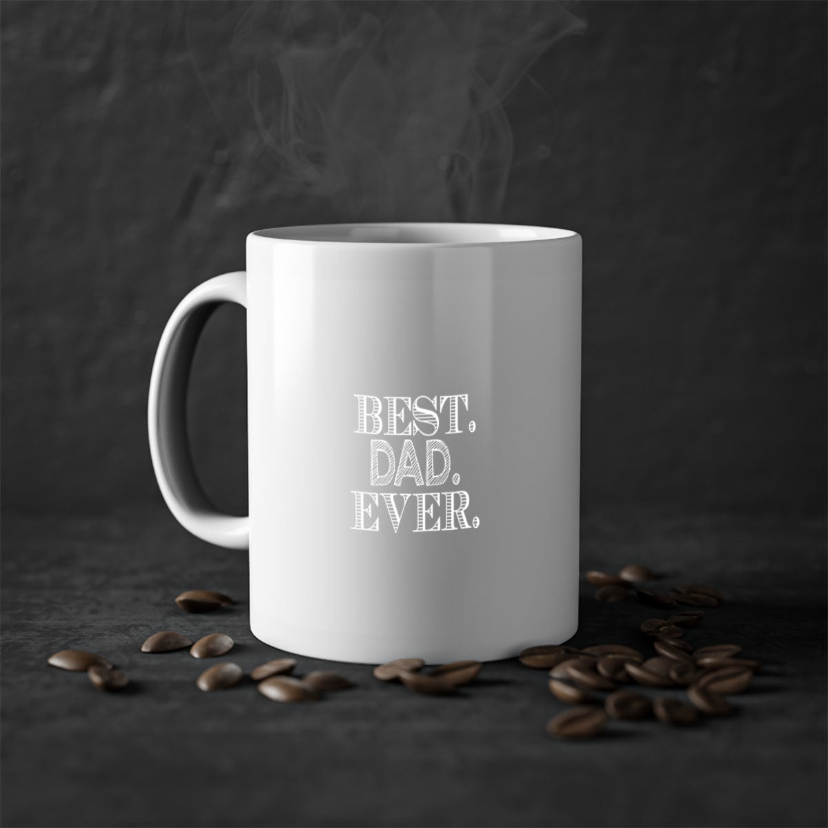 Best Dad Ever 46# Mug with colorful handle and glossy finish, available in multiple colors and sizes.