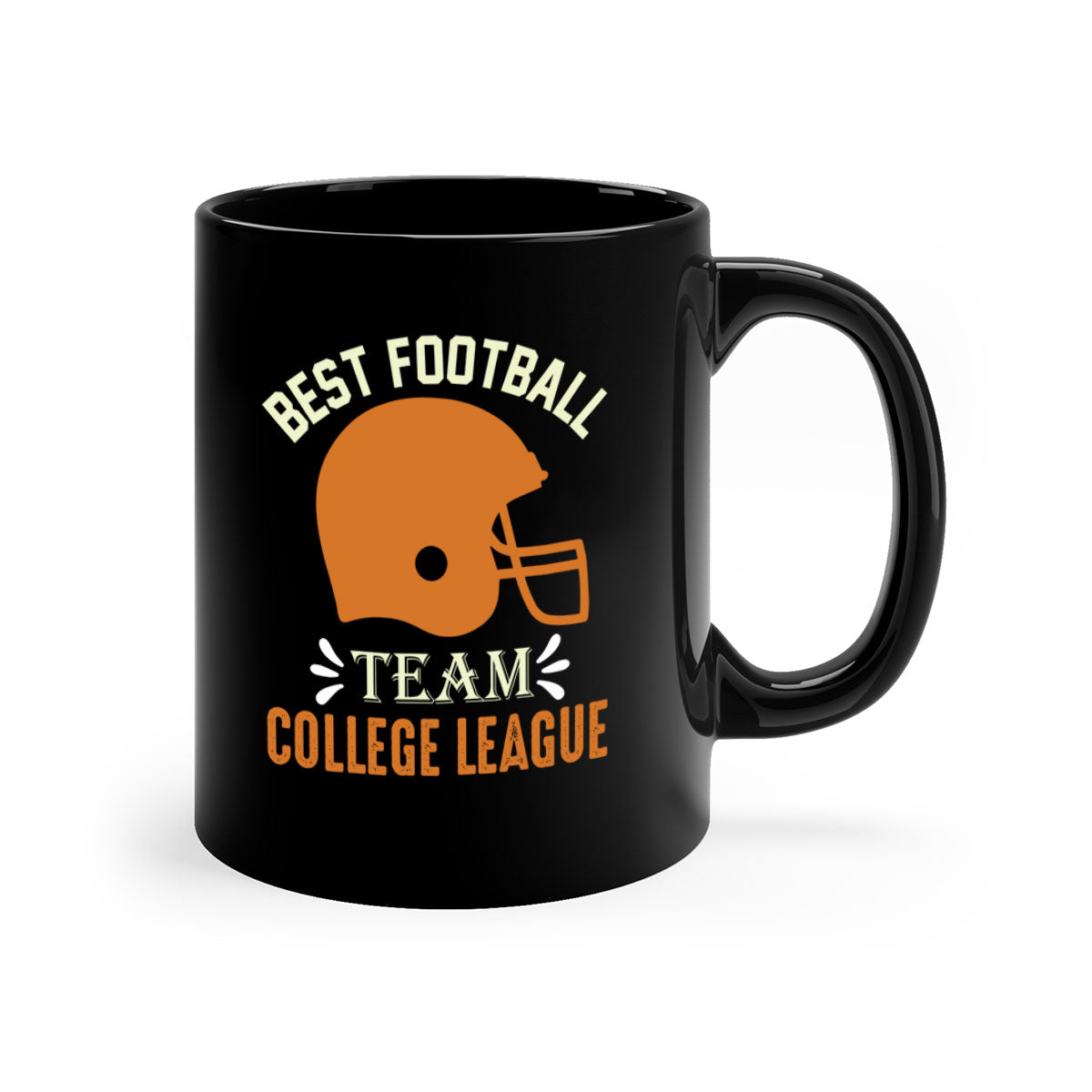 Best football 1421# Mug featuring a glossy finish, colored handle, and interior, available in multiple colors and sizes.