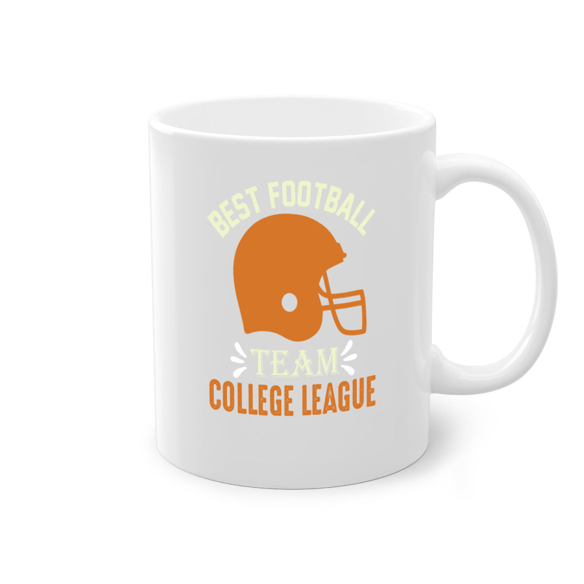 Best football 1421# Mug featuring a glossy finish, colored handle, and interior, available in multiple colors and sizes.