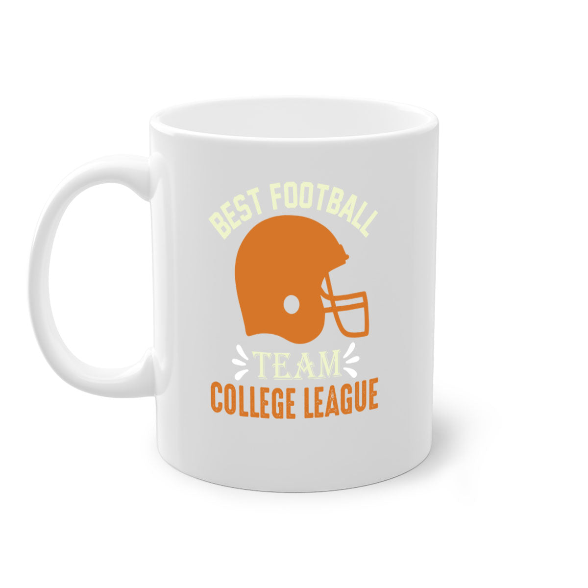 Best football 1421# Mug featuring a glossy finish, colored handle, and interior, available in multiple colors and sizes.