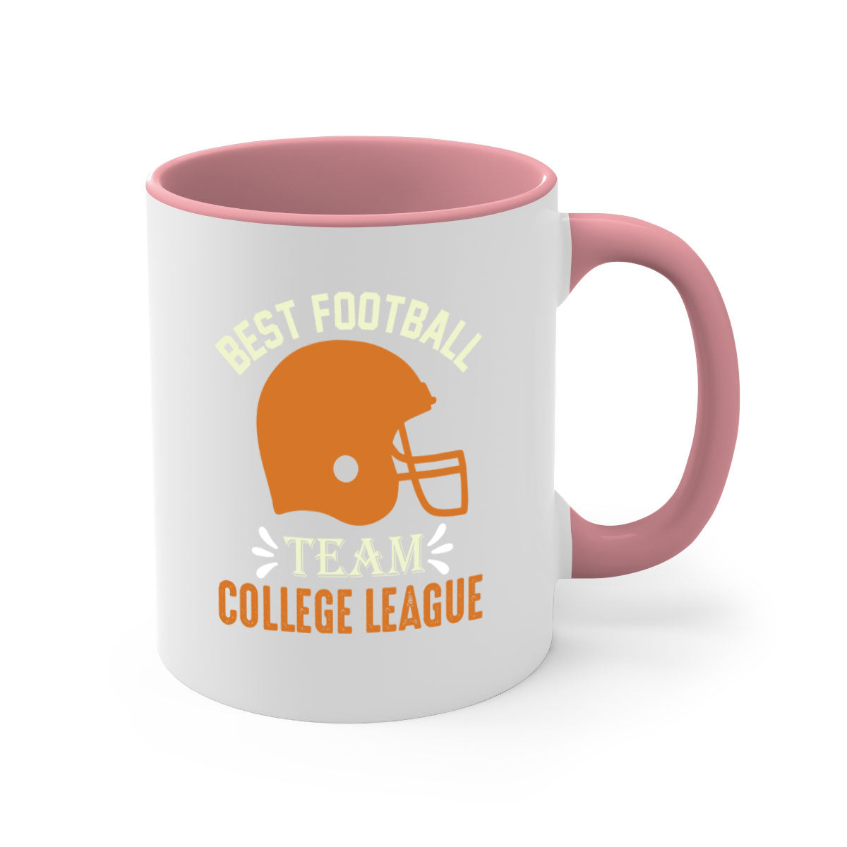 Best football 1421# Mug featuring a glossy finish, colored handle, and interior, available in multiple colors and sizes.