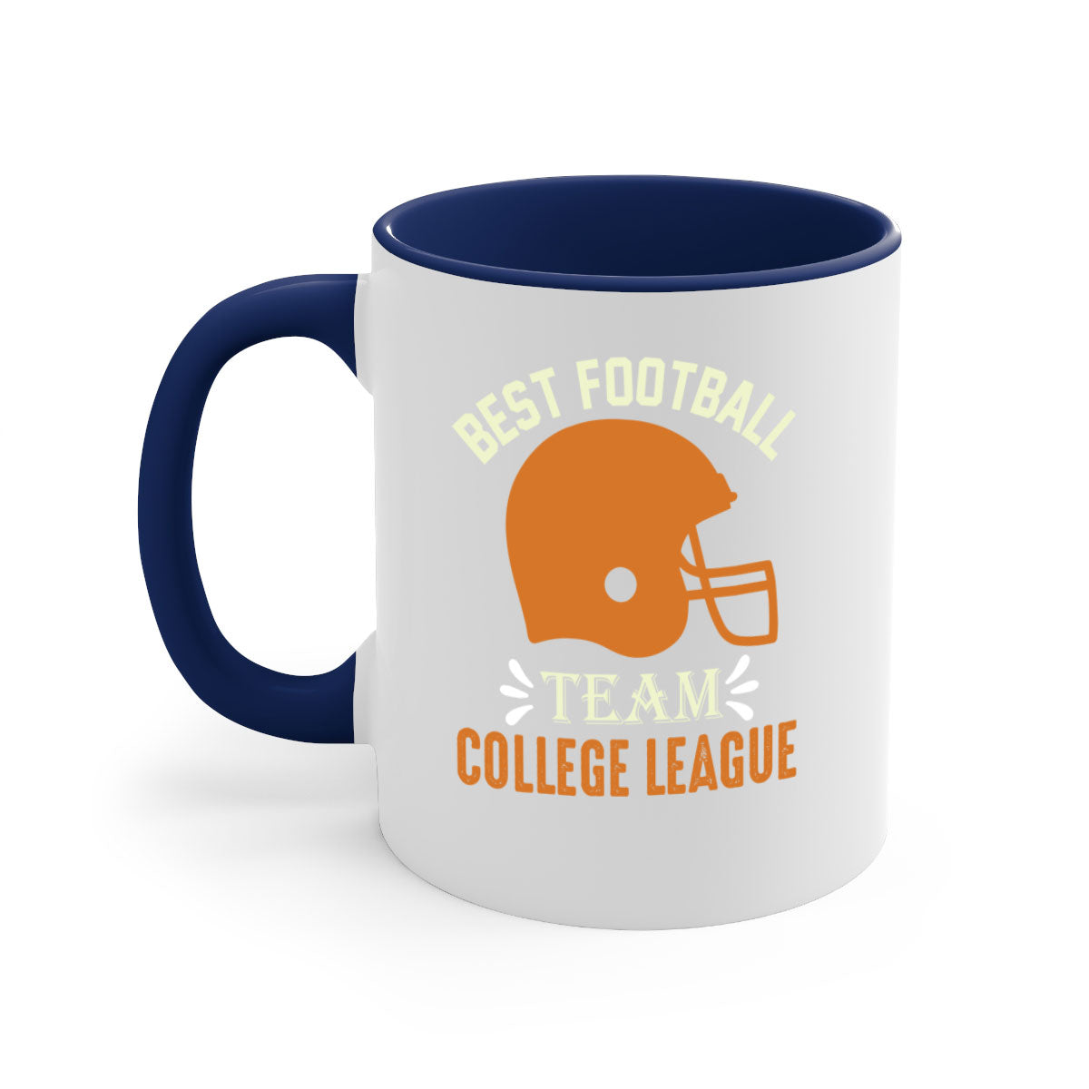 Best football 1421# Mug featuring a glossy finish, colored handle, and interior, available in multiple colors and sizes.