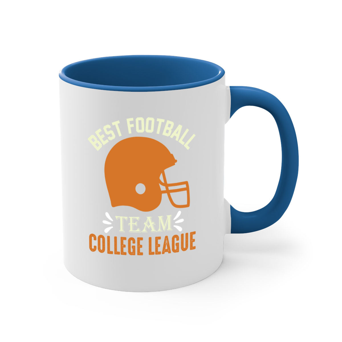 Best football 1421# Mug featuring a glossy finish, colored handle, and interior, available in multiple colors and sizes.