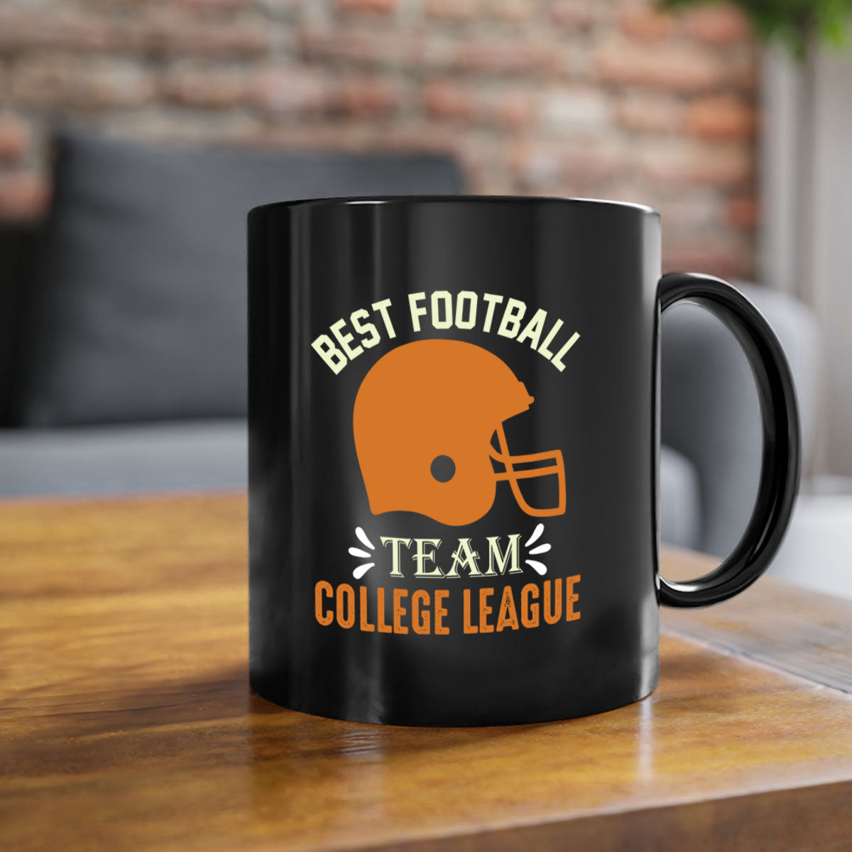 Best football 1421# Mug featuring a glossy finish, colored handle, and interior, available in multiple colors and sizes.