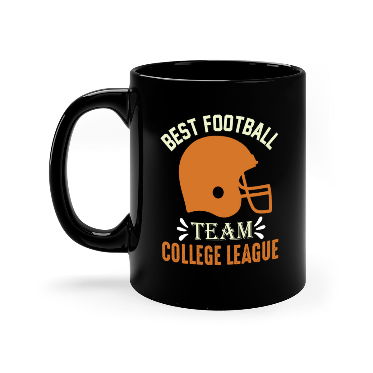 Best football 1421# Mug featuring a glossy finish, colored handle, and interior, available in multiple colors and sizes.