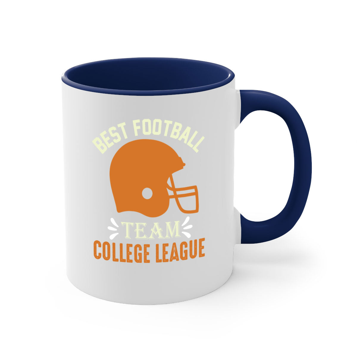 Best football 1421# Mug featuring a glossy finish, colored handle, and interior, available in multiple colors and sizes.