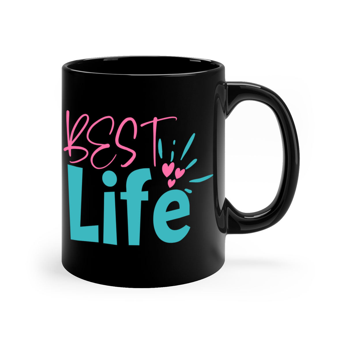 Best life 355# Mug with colorful handle and glossy finish, available in multiple colors and sizes.