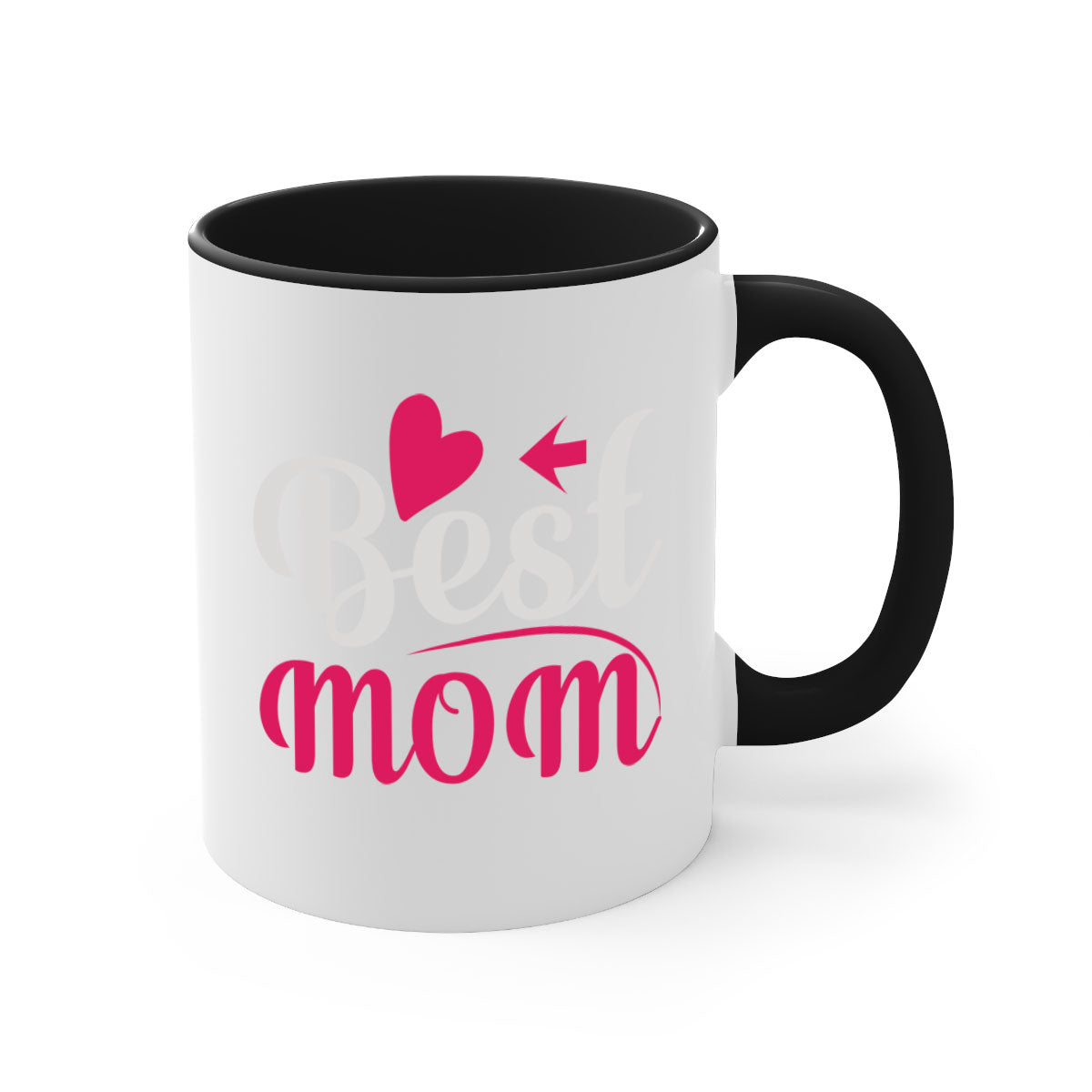 Best mom 201# Mug featuring a two-tone design with a colored handle and glossy finish, available in multiple colors.