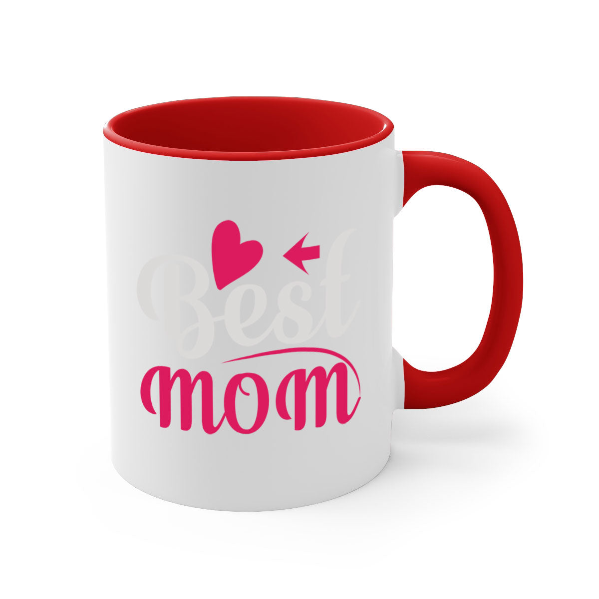 Best mom 201# Mug featuring a two-tone design with a colored handle and glossy finish, available in multiple colors.