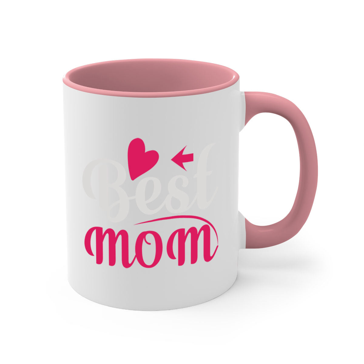 Best mom 201# Mug featuring a two-tone design with a colored handle and glossy finish, available in multiple colors.