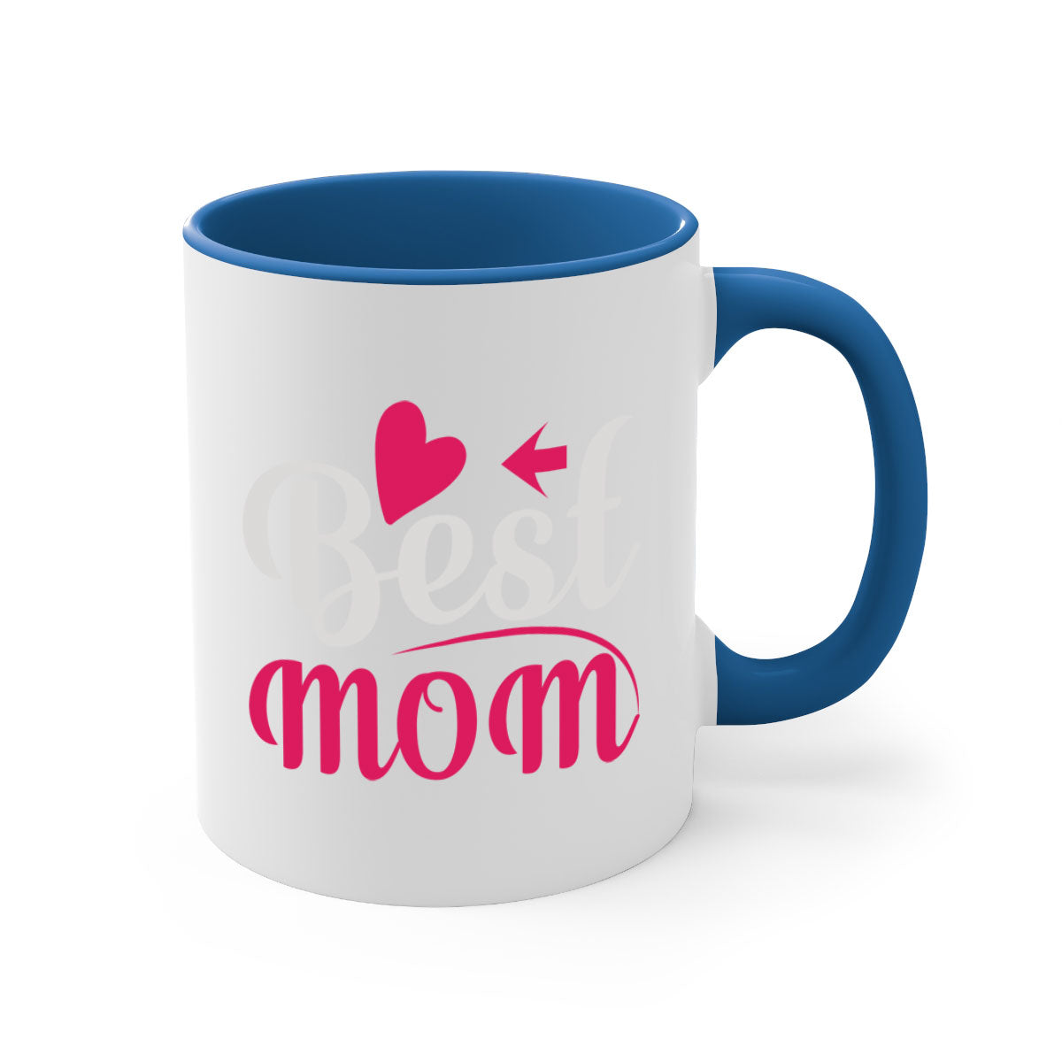 Best mom 201# Mug featuring a two-tone design with a colored handle and glossy finish, available in multiple colors.