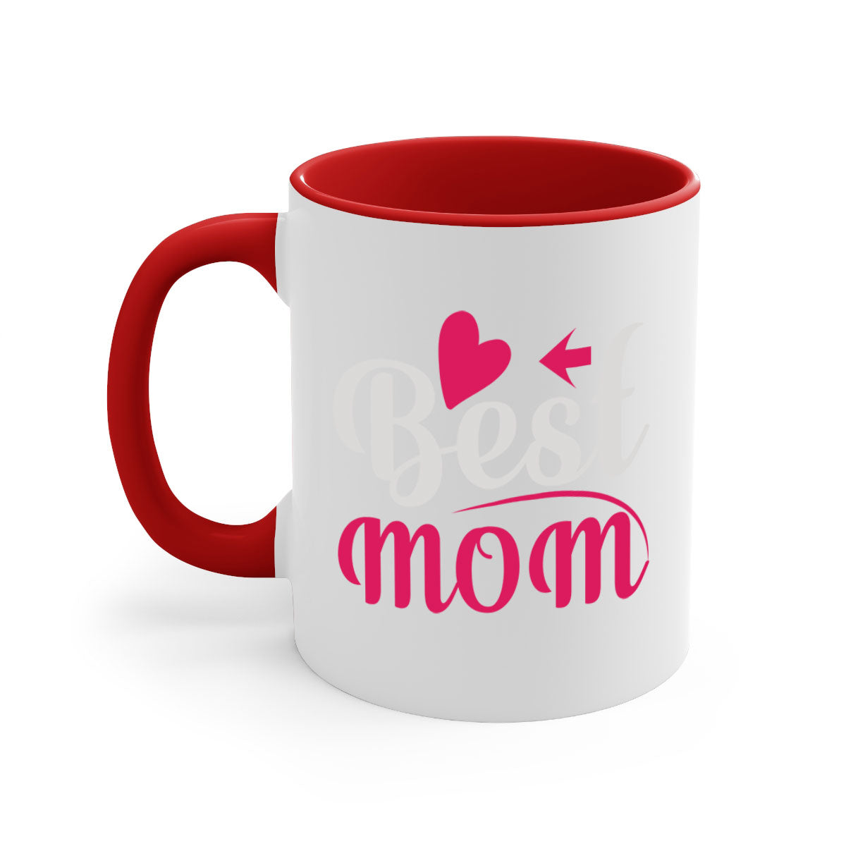 Best mom 201# Mug featuring a two-tone design with a colored handle and glossy finish, available in multiple colors.