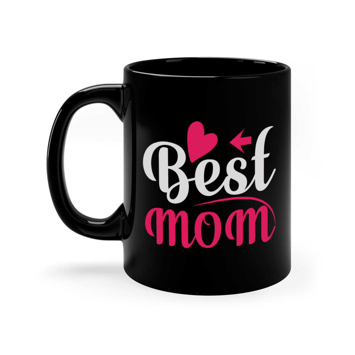 Best mom 201# Mug featuring a two-tone design with a colored handle and glossy finish, available in multiple colors.