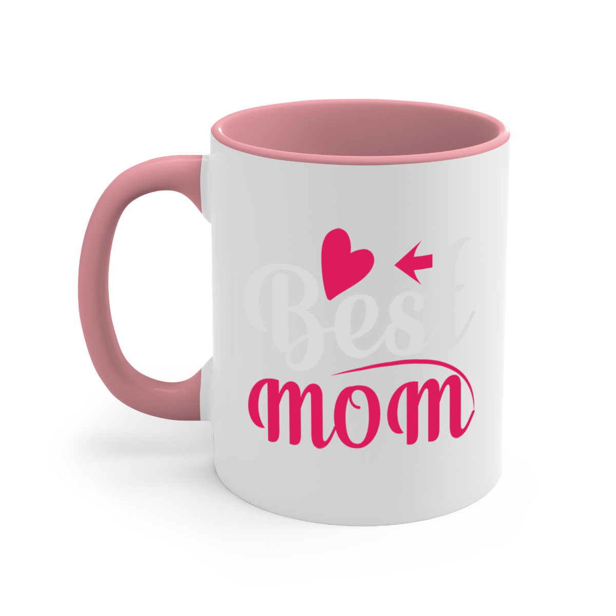 Best mom 201# Mug featuring a two-tone design with a colored handle and glossy finish, available in multiple colors.