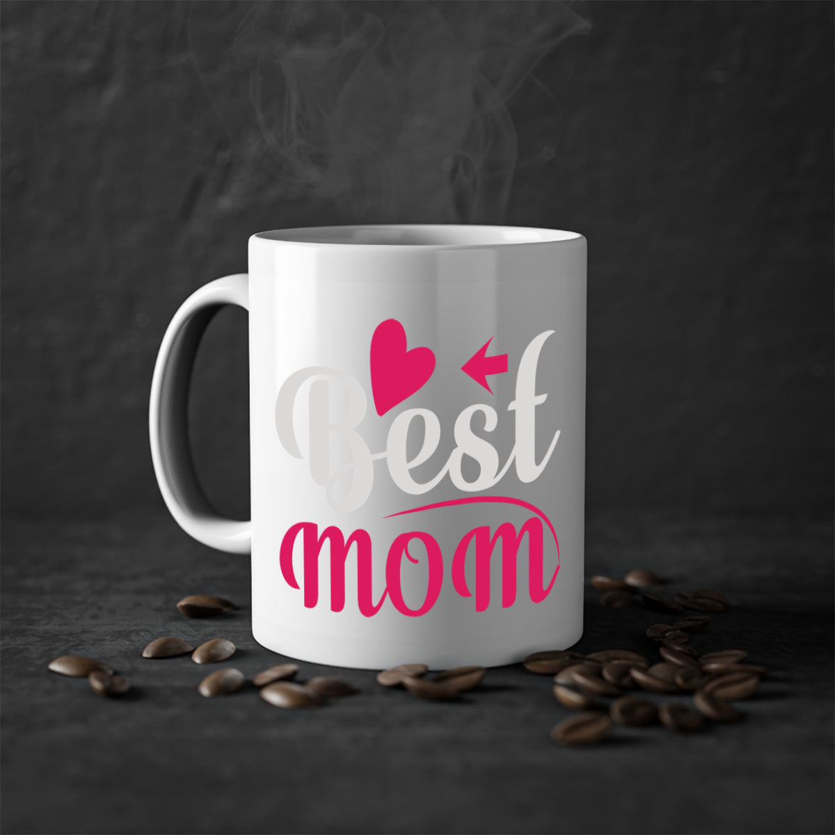 Best mom 201# Mug featuring a two-tone design with a colored handle and glossy finish, available in multiple colors.