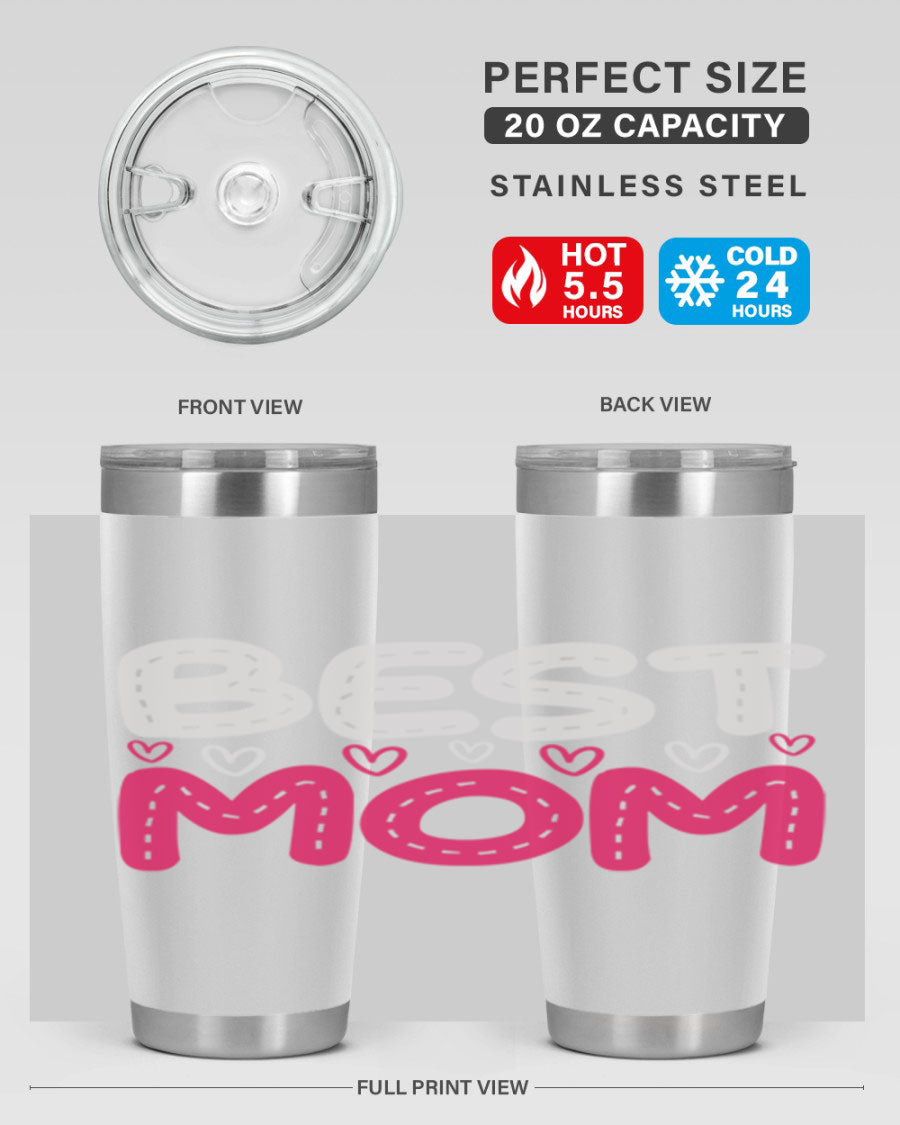 Best Mom 202# tumbler, double wall vacuum stainless steel with a stylish design, perfect for hot and cold beverages.