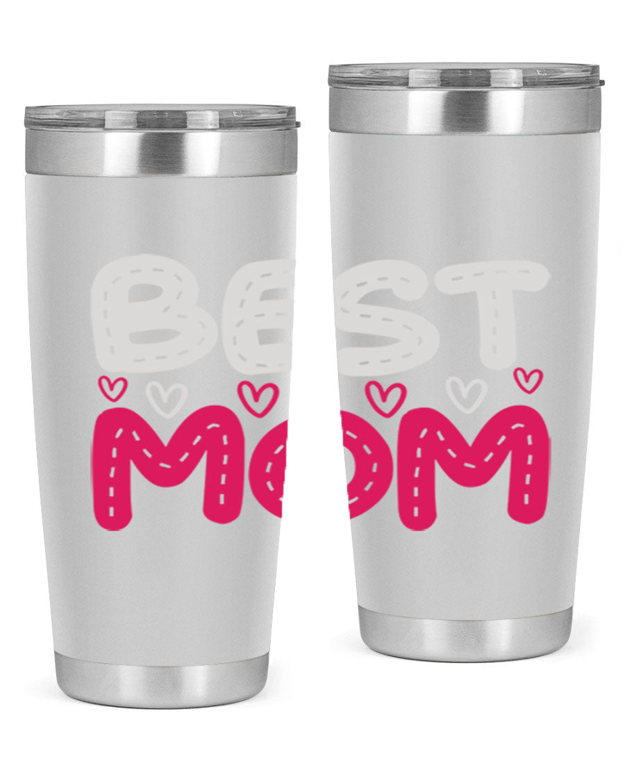 Best Mom 202# tumbler, double wall vacuum stainless steel with a stylish design, perfect for hot and cold beverages.