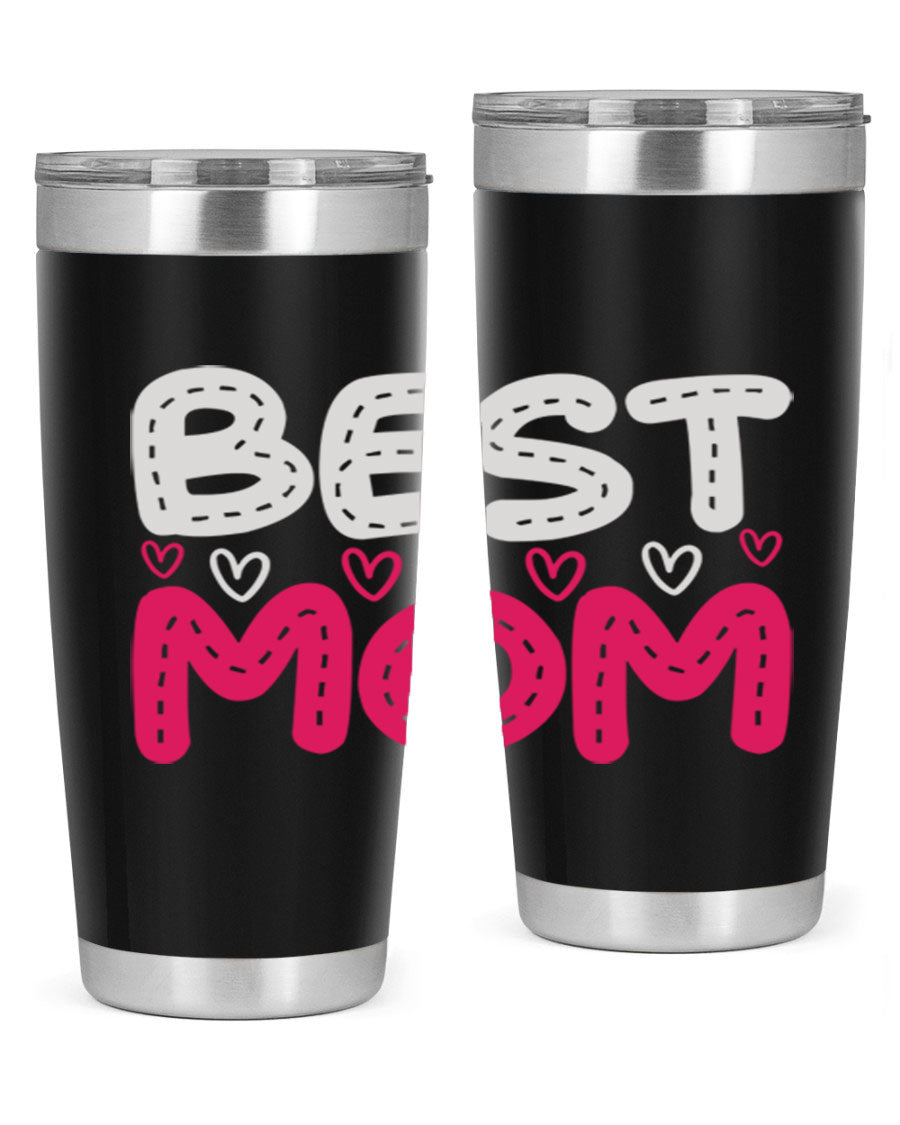 Best Mom 202# tumbler, double wall vacuum stainless steel with a stylish design, perfect for hot and cold beverages.