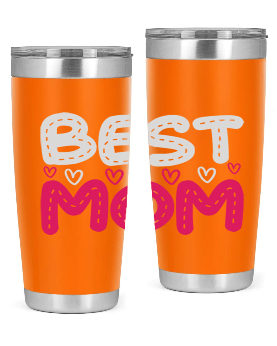 Best Mom 202# tumbler, double wall vacuum stainless steel with a stylish design, perfect for hot and cold beverages.